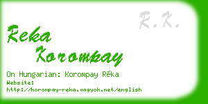 reka korompay business card